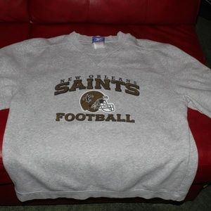 New Orleans Saints Reebok Sweatshirt Medium Gray